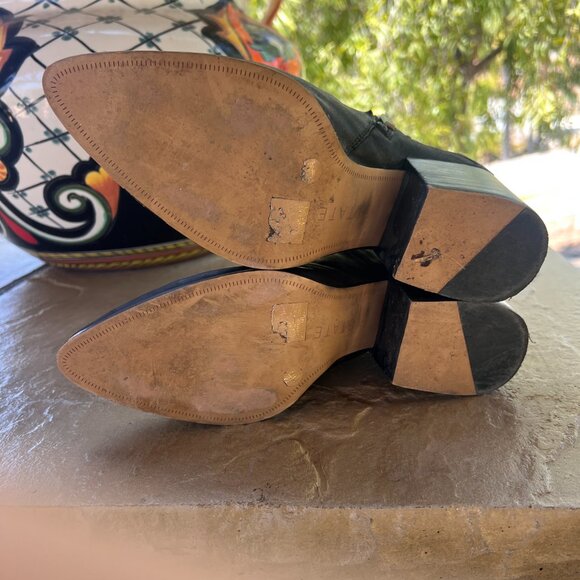 1 State - Black Leather - Small Studded Booties - Y2K - Size 9 / 39 - Picture 12 of 13